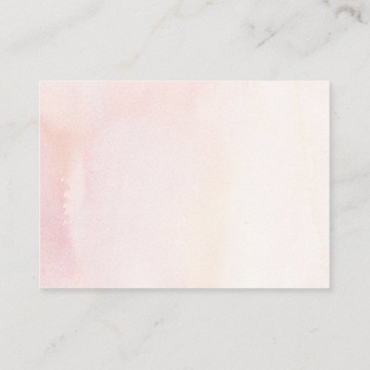 結婚のWebサイト柔らかいピンクの花 名刺 (裏面)