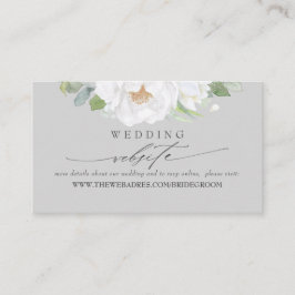 結婚のWebサイト白い花 名刺