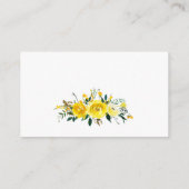 結婚のWebサイト詳細黄色フローラ エンクロージャーカード (裏面)