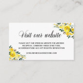 結婚のWebサイト詳細黄色フローラ エンクロージャーカード (正面)