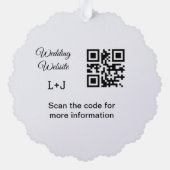 結婚のwebサイト追加q rコードカップル名詳細 オーナメントカード (裏面)