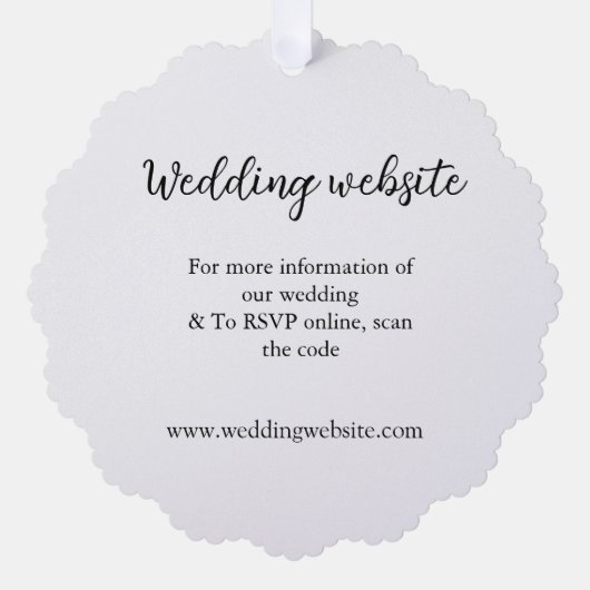 結婚のwebサイト追加q rコードカップル名詳細 オーナメントカード (正面)