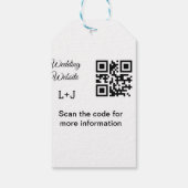 結婚のwebサイト追加q rコードカップル名詳細 ギフトタグ (裏面)