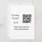結婚のwebサイト追加q rコードカップル名詳細 招待状 (裏面)