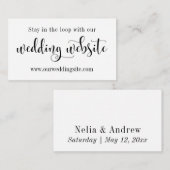 結婚のWebサイト、スクリプトかわいらしの編集可能な背景 エンクロージャーカード (正面/裏面)