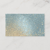 結婚のWebサイト – 青と金ゴールドグリッター エンクロージャーカード (裏面)