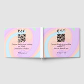 結婚のwebサイトrsvp q rコード追加ネーム文字 ゲストブック (全面)