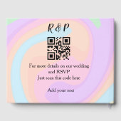 結婚のwebサイトrsvp q rコード追加ネーム文字 ゲストブック (裏面)