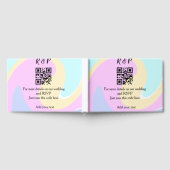 結婚のwebサイトrsvp q rコード追加ネーム文字 ゲストブック (全面)