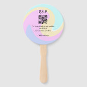結婚のwebサイトrsvp q rコード追加ネーム文字 ハンドファン (裏面)
