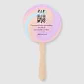 結婚のwebサイトrsvp q rコード追加ネーム文字 ハンドファン (裏面)