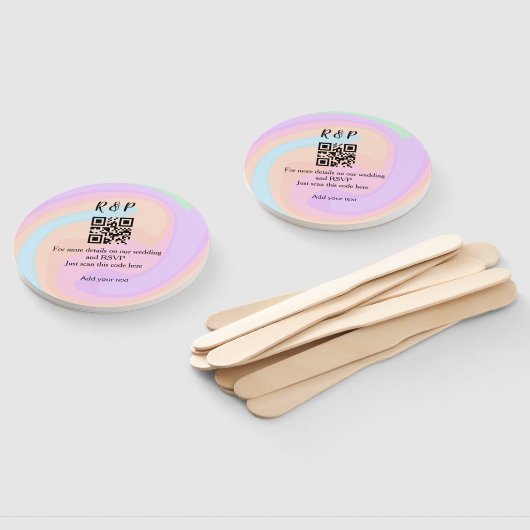 結婚のwebサイトrsvp q rコード追加ネーム文字 ハンドファン (組立なし)