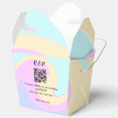 結婚のwebサイトrsvp q rコード追加ネーム文字 フェイバーボックス (見開き)