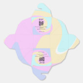 結婚のwebサイトrsvp q rコード追加ネーム文字 フェイバーボックス (見開き)