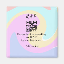 結婚のwebサイトrsvp q rコード追加ネーム文字 マグネット