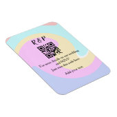 結婚のwebサイトrsvp q rコード追加ネーム文字 マグネット (右側)