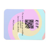 結婚のwebサイトrsvp q rコード追加ネーム文字 マグネット (横)