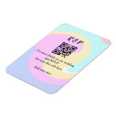 結婚のwebサイトrsvp q rコード追加ネーム文字 マグネット (左側)