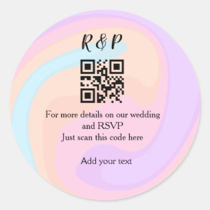 結婚のwebサイトrsvp q rコード追加ネーム文字 ラウンドシール