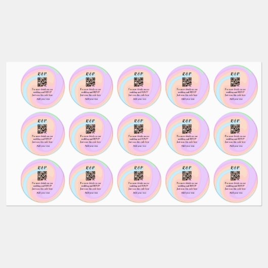 結婚のwebサイトrsvp q rコード追加ネーム文字 ラベル (シート)