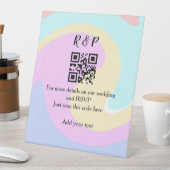 結婚のwebサイトrsvp q rコード追加ネーム文字 台座サイン (インサイチュ)