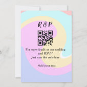 結婚のwebサイトrsvp q rコード追加ネーム文字 招待状 (裏面)