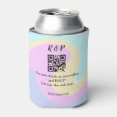 結婚のwebサイトrsvp q rコード追加ネーム文字 缶クーラー (缶正面)