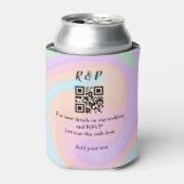 結婚のwebサイトrsvp q rコード追加ネーム文字 缶クーラー (缶正面)