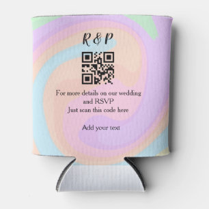 結婚のwebサイトrsvp q rコード追加ネーム文字 缶クーラー