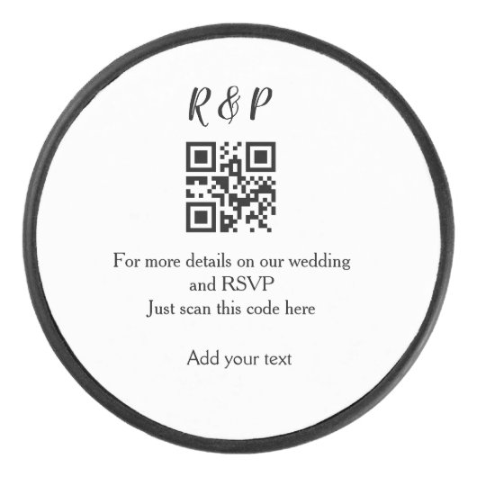 結婚のwebサイトrsvp q rコード追加名文字thr アイスホッケーパック (正面)