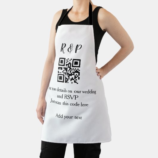 結婚のwebサイトrsvp q rコード追加名文字thr エプロン (インサイチュ)