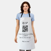 結婚のwebサイトrsvp q rコード追加名文字thr エプロン (着用した状態)