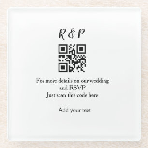 結婚のwebサイトrsvp q rコード追加名文字thr ガラスコースター