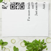 結婚のwebサイトrsvp q rコード追加名文字thr キッチンタオル (折り畳み)