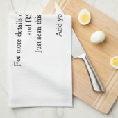 結婚のwebサイトrsvp q rコード追加名文字thr キッチンタオル (四つ折り)