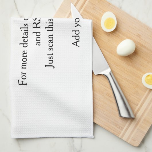 結婚のwebサイトrsvp q rコード追加名文字thr キッチンタオル (四つ折り)