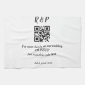 結婚のwebサイトrsvp q rコード追加名文字thr キッチンタオル (横)