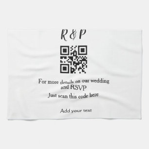 結婚のwebサイトrsvp q rコード追加名文字thr キッチンタオル