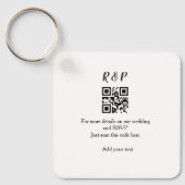 結婚のwebサイトrsvp q rコード追加名文字thr キーホルダー (正面)