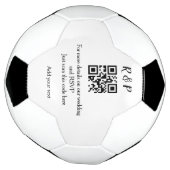 結婚のwebサイトrsvp q rコード追加名文字thr サッカーボール (回転)