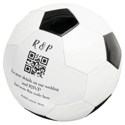 結婚のwebサイトrsvp q rコード追加名文字thr サッカーボール (3/4)