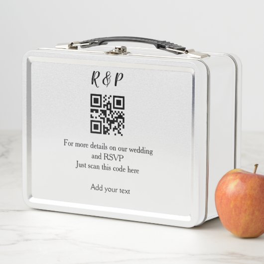 結婚のwebサイトrsvp q rコード追加名文字thr メタルランチボックス (インサイチュ)