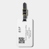 結婚のwebサイトrsvp q rコード追加名文字thr ラゲッジタグ (正面縦)