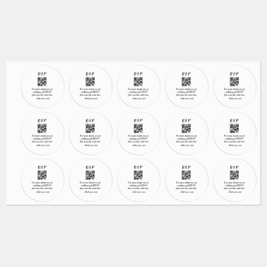 結婚のwebサイトrsvp q rコード追加名文字thr ラベル (シート)