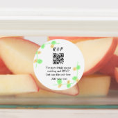 結婚のwebサイトrsvp q rコード追加名文字thr ラベル (貼付)