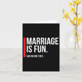 結婚はおもしろいおもしろいの結婚新郎クランキー・サルカス カード (黄色い花)