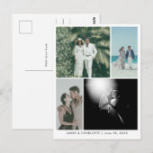 結婚はがきゲストブック カスタム4枚写真テンプレート ポストカード (正面/裏面)