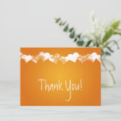 結婚はオレンジノートのグランジなハート感謝していしています 招待状 (スタンド正面)