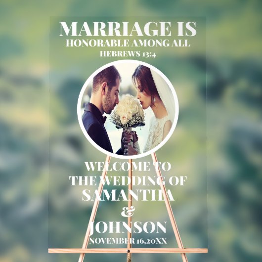 結婚はキリスト教の結婚名誉 アクリルサイン (ニュートラル)