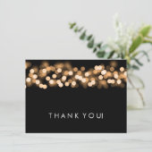 結婚はノートの金ゴールドのハリウッドの魅力感謝していしています サンキューカード (スタンド正面)